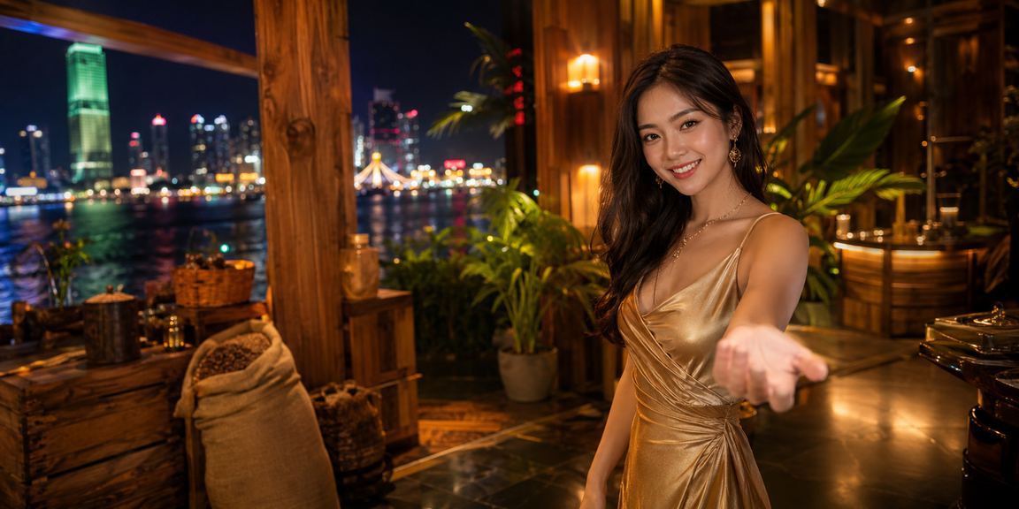 Không khí giải trí casino sôi động tại TP.HCM về đêm với ánh đèn neon